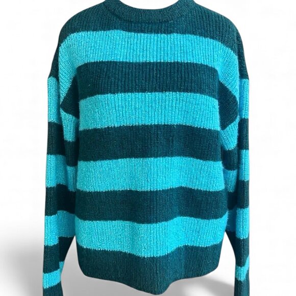 On 34th NWT Sweater Color Block Blue Green Size M NWT - Picture 3 of 13